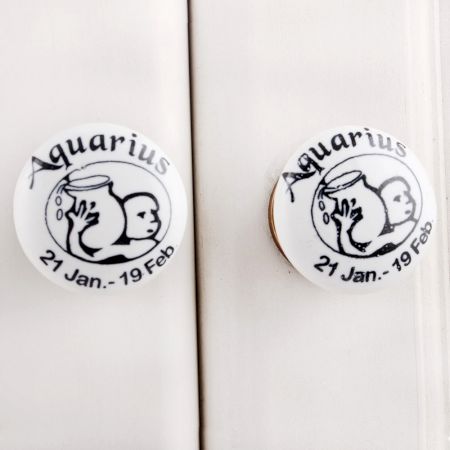 Aquarius Flat Ceramic Knob